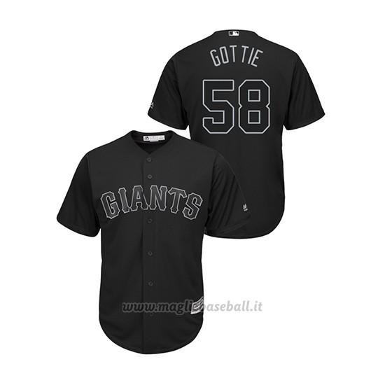 Maglia Baseball Uomo San Francisco Giants Trev Or Gott 2019 Players Weekend Replica Nero